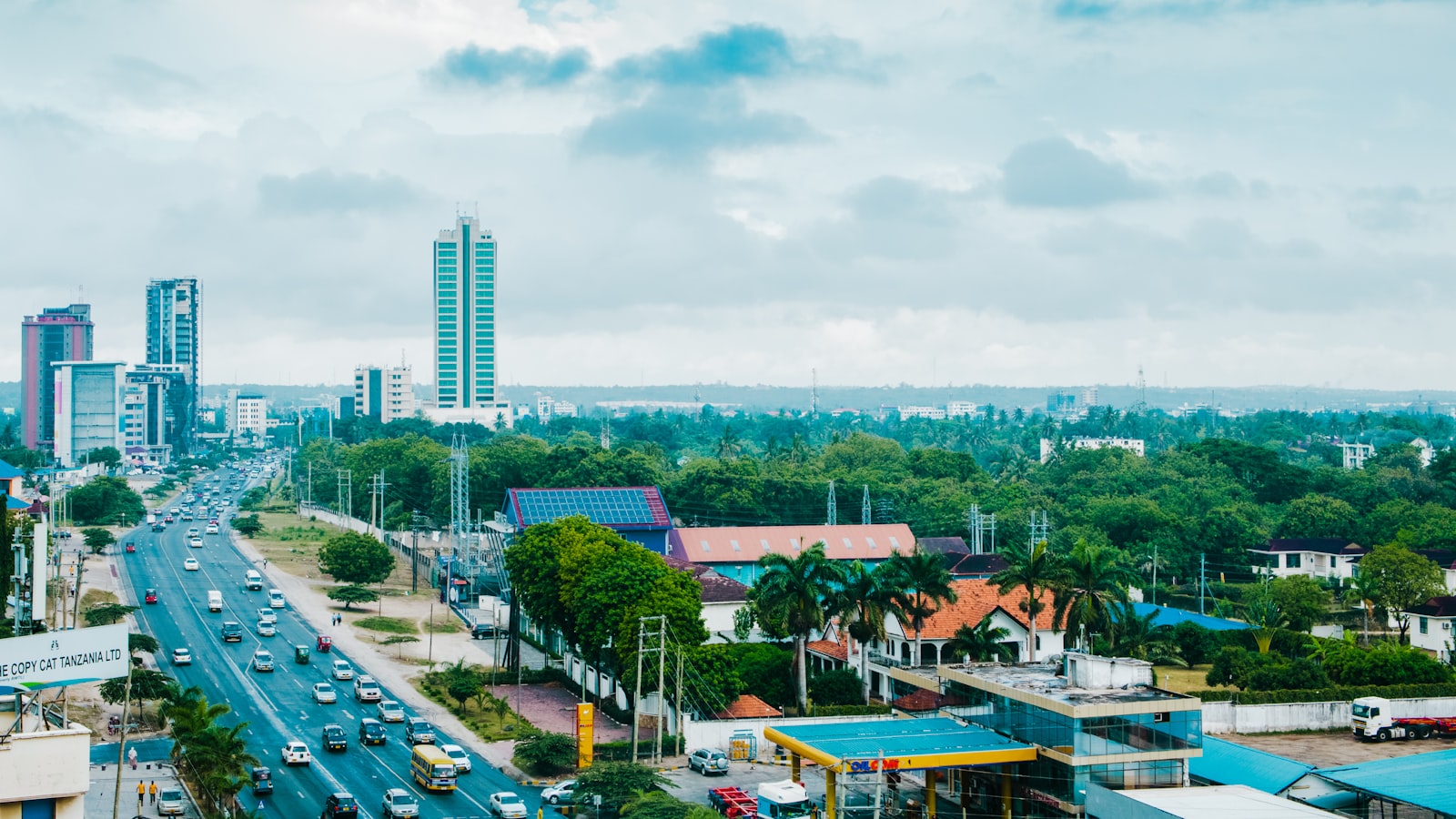 Dar es Salaam coastline and business district
